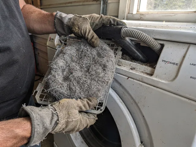 Cleaning Dryer Lint Trap in Millis, MA
