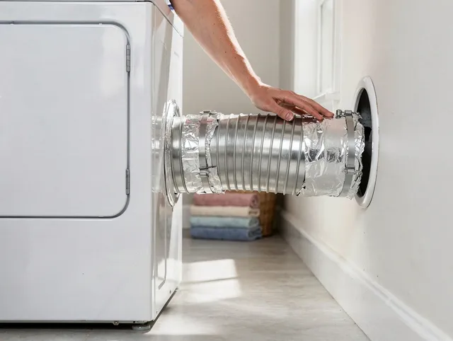 Professional dryer vent hose installation by Holliston Dryer Vent Cleaning in Holliston