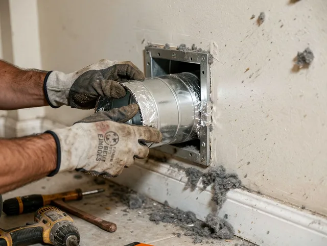 Professional dryer vent repair and installation by Holliston Dryer Vent Cleaning in Holliston
